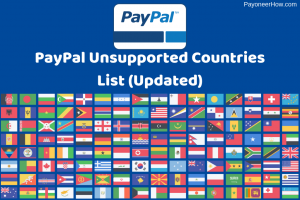PayPal Unsupported Countries List