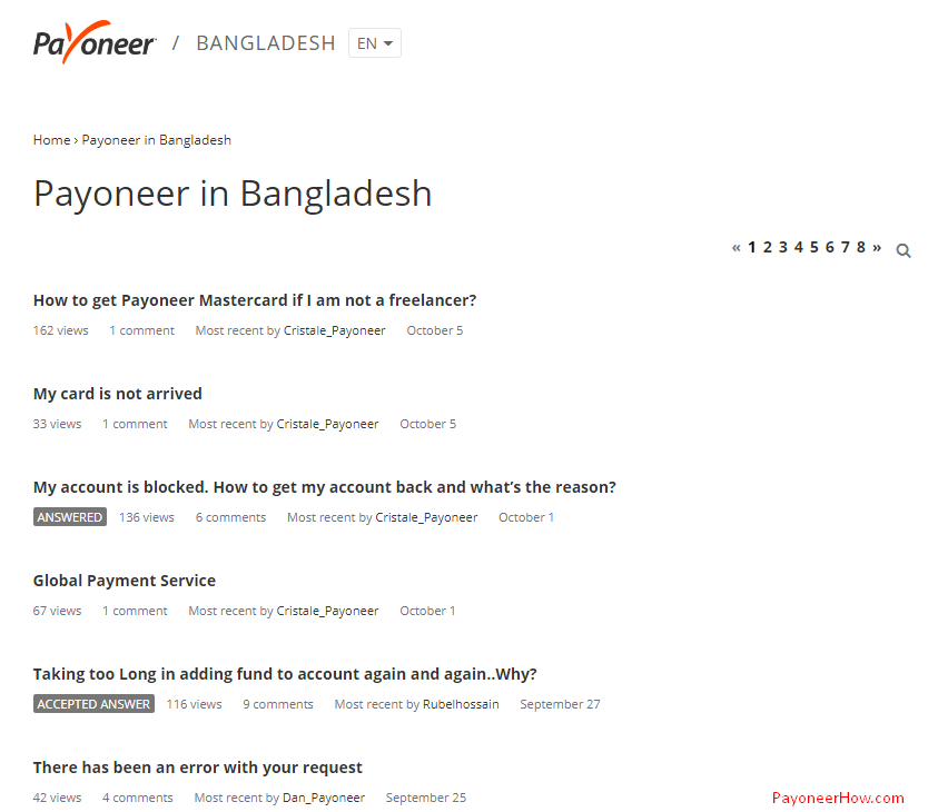 Payoneer MasterCard In Bangladesh